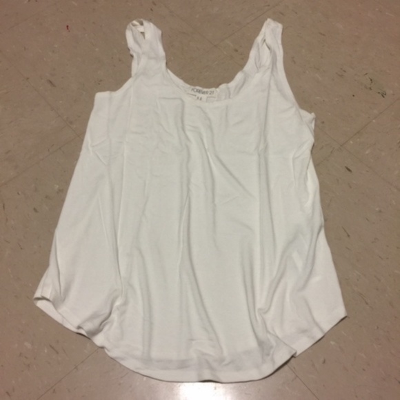 forever 21 white cream basic minimalist top - Picture 3 of 3